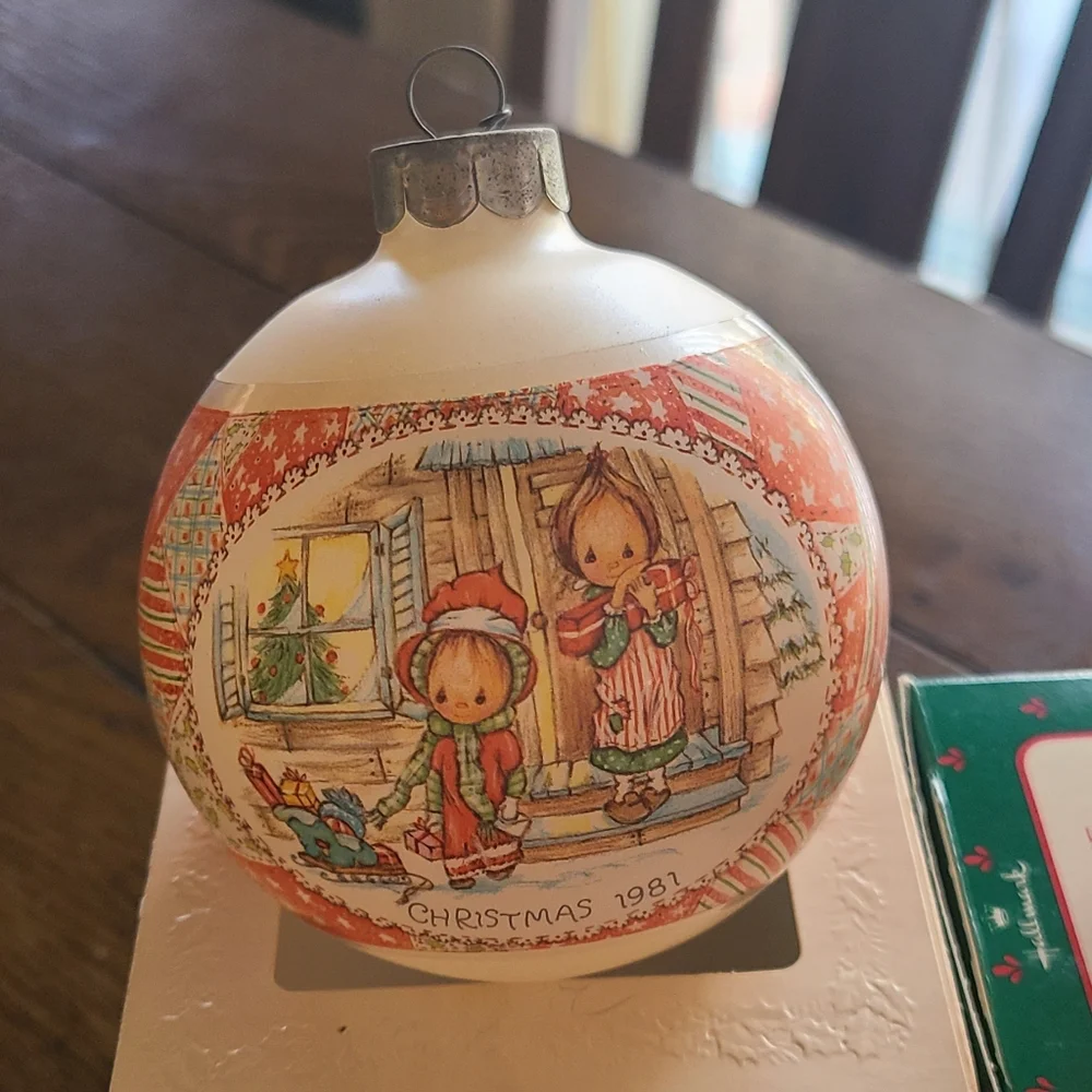 Hallmark Betsey Clark glass ornaments 1981 & 1986 in original boxes